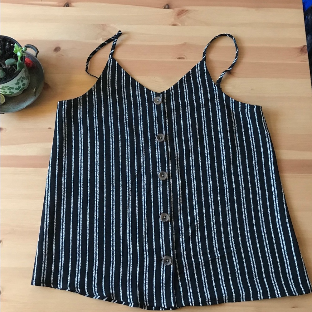 Striped spaghetti strap Top